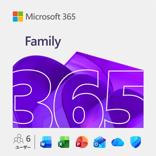 Microsoft 365 Family 1年版｜AI機能搭載｜Windows・Mac・iPad対応｜最大6人